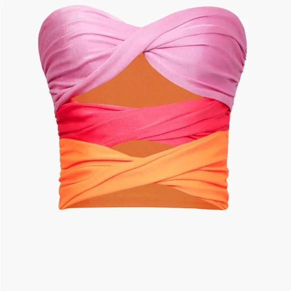 Pink and Orange Tube Top - Picture 2 of 2